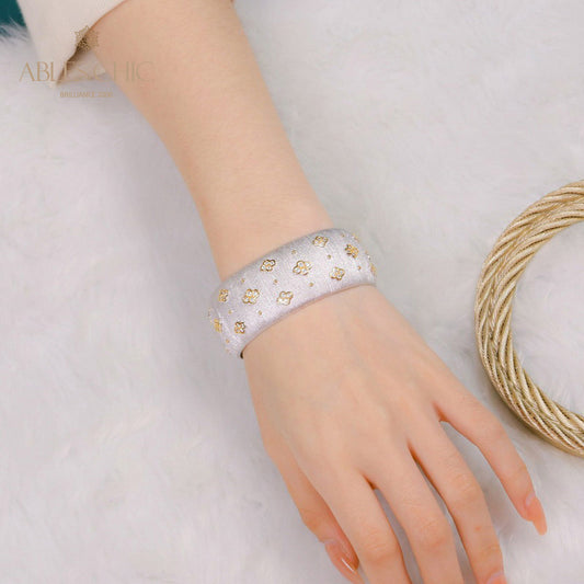 Pflaumenblüten-Seidenarmband 5610