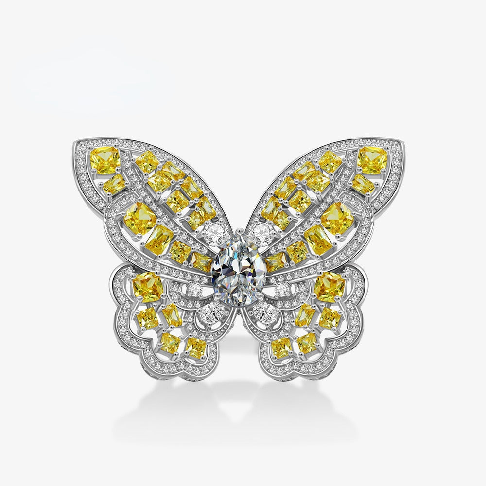 Citrin Schmetterling Statement Ring R1115
