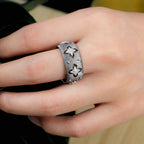 Seidiger CZ-Kleeblatt-Blumenring 5571