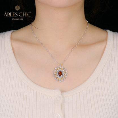 Filigrane Halskette mit Spitzen-Tropfen 5667