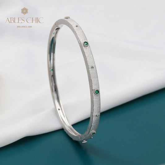 Seidiges florales Scharnierarmband 5637