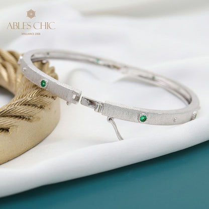 Seidiges florales Scharnierarmband 5637