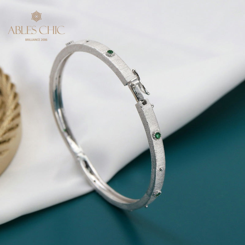 Seidiges florales Scharnierarmband 5637