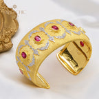 Rubinblüten-Seidenarmband 5605