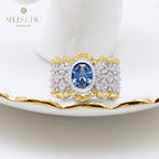 Saphir-Spitzen-Blumenring 5032