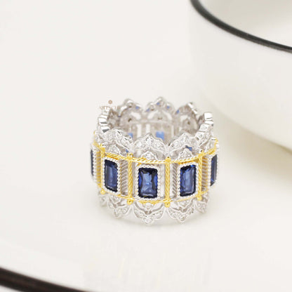 Saphir-Laubsäge-Blumenring 5125