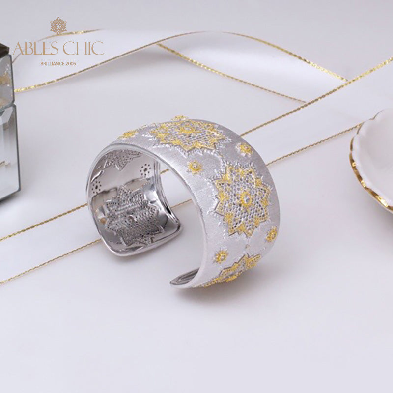 Seidiges Armband mit Wabenblumen 5243