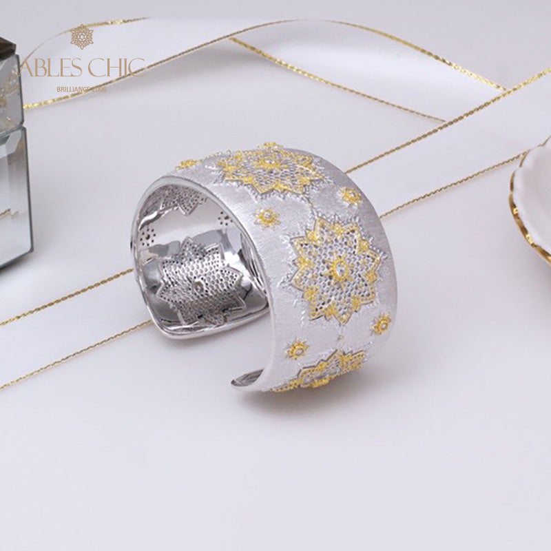 Seidiges Armband mit Wabenblumen 5243