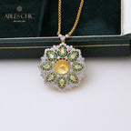 Topas-Blumen-Halskettenfassung 5277