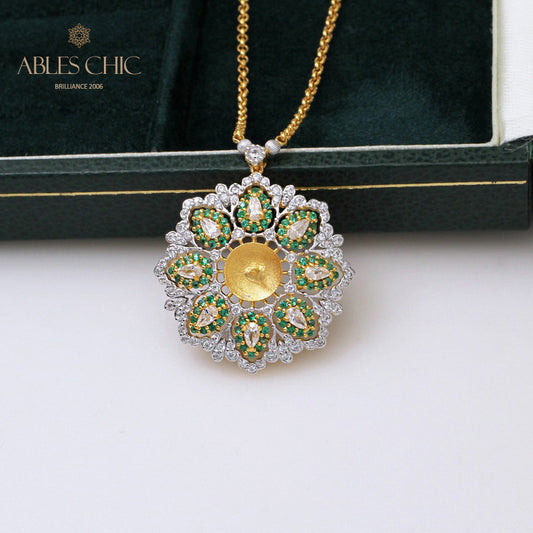 Topas-Blumen-Halskettenfassung 5277