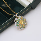 Topas-Blumen-Halskettenfassung 5277