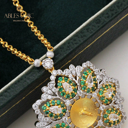 Topas-Blumen-Halskettenfassung 5277
