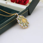 Topas-Blumen-Halskettenfassung 5277