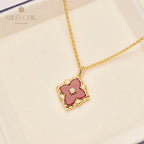 Kleeblatt-Achat-Blumenkette 5727