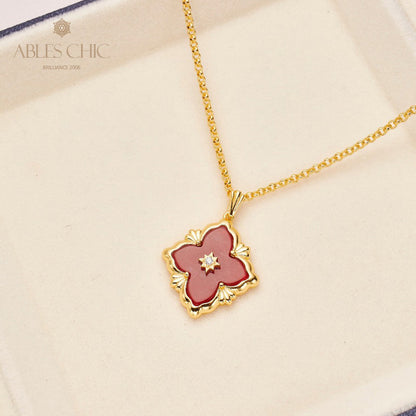 Kleeblatt-Achat-Blumenkette 5727