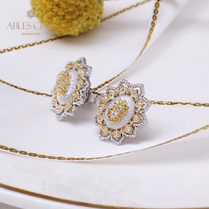 Laubsägearbeiten Blüten Blumen Ohrringe 5263