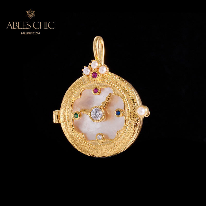 Taschenuhr-Medaillon-Halskette 5788