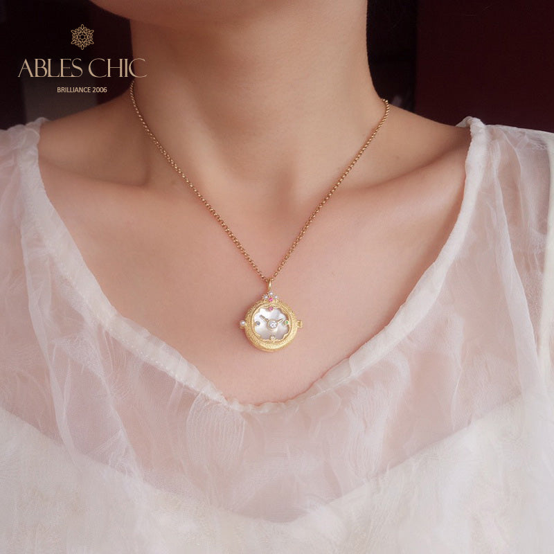 Taschenuhr-Medaillon-Halskette 5788