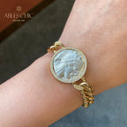 Griechisches Athena Flip-Medaillon-Armband