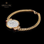 Griechisches Delfin-Medaillon-Armband