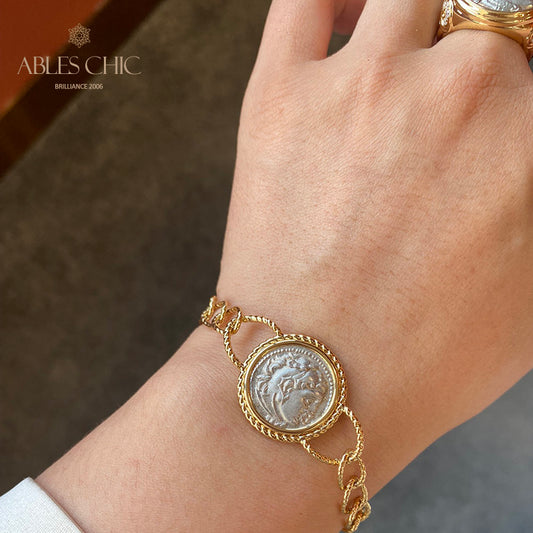 Griechisches Herkules-Medaillon-Armband