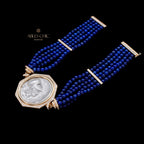Antikes Lira-Münzen-Mehrstrang-Lapisarmband