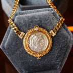 Byzantinische Herkules-Artefakt-Medaillon-Halskette