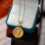 Gold-Lira-Kaiser-Münzen-Halskette