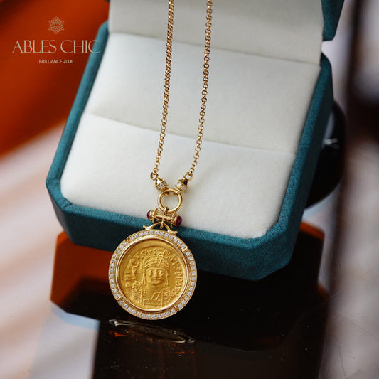 Gold-Lira-Kaiser-Münzen-Halskette