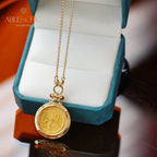 Gold-Lira-Kaiser-Münzen-Halskette