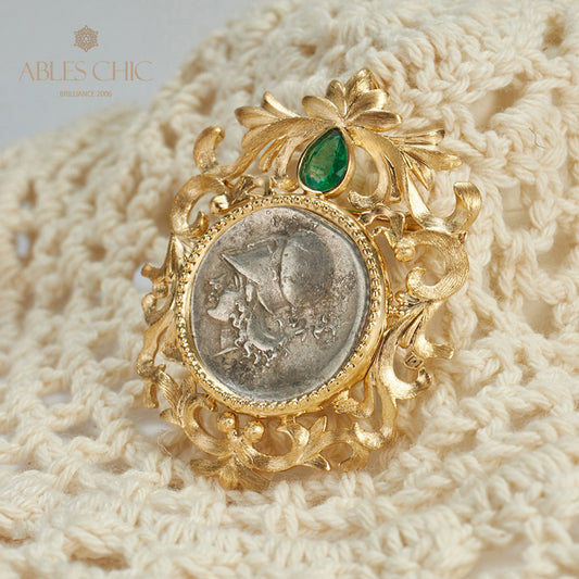 Byzantinische Athena Blumenbrosche Anhänger Nur