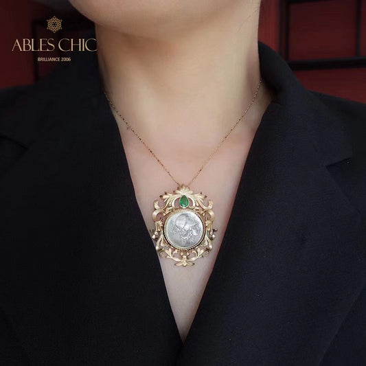 Byzantinische Athena Blumenbrosche Anhänger Nur