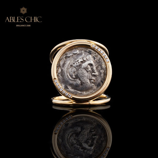 Herakles-Ring mit Flip-Medaillon