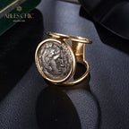 Herakles-Ring mit Flip-Medaillon