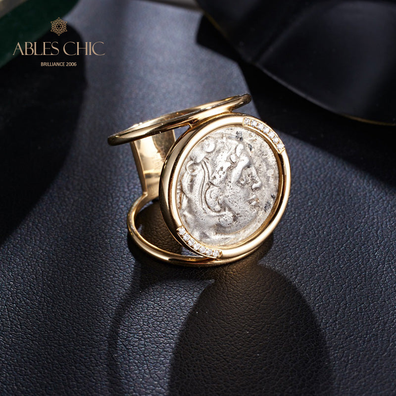 Herakles-Ring mit Flip-Medaillon