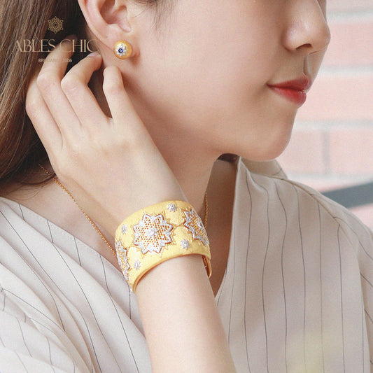 Dome Star Floral Ohrringe 5091