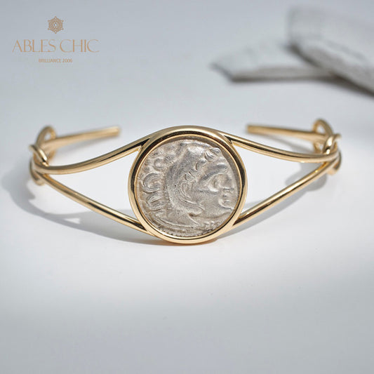 Griechischer Herakles-Lira-Münzen-Armreif