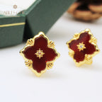 Kleeblatt Stern Blumen Ohrringe 5035