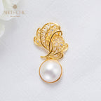 Mabe Pearl Filigraner Blattanhänger 5820