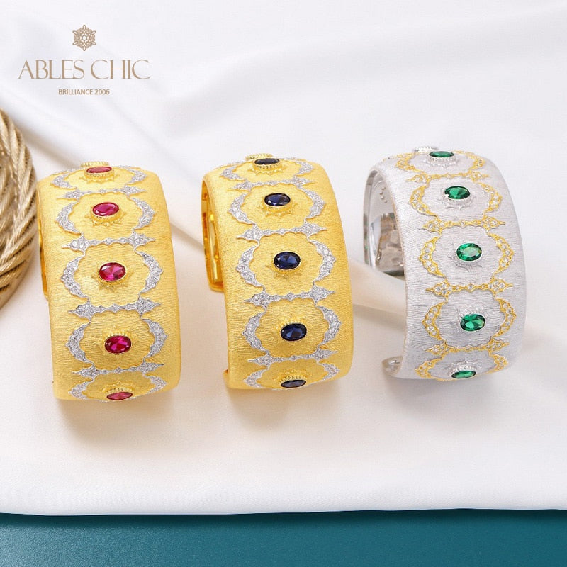 Rubinblüten-Seidenarmband 5605