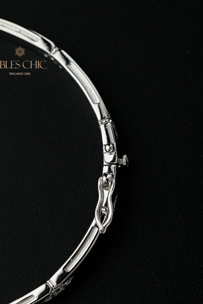Hochglanzpoliertes Kleeblatt-Armband 203707