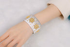 Seidiges Armband mit Sonnenblüten 5649