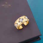 Seidiger CZ-Kleeblatt-Blumenring 5706