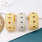 Rubinblüten-Seidenarmband 5605