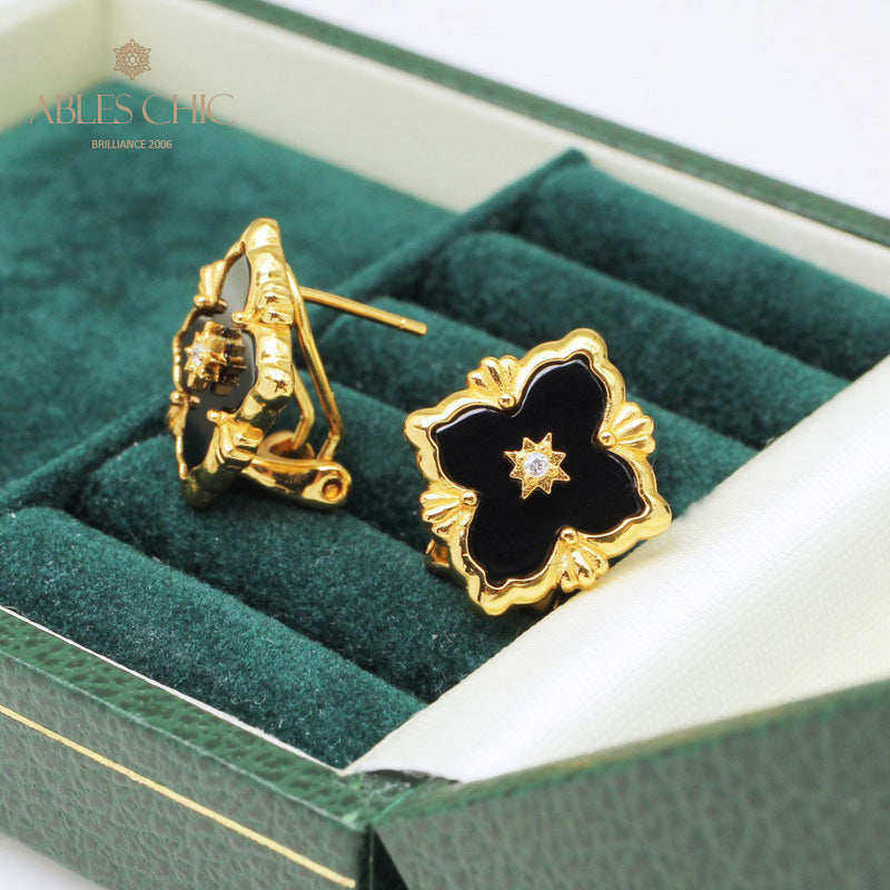 Kleeblatt Stern Blumen Ohrringe 5035