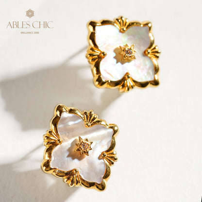 Kleeblatt Stern Blumen Ohrringe 5035