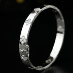 Hochglanzpoliertes Kleeblatt-Armband 203707