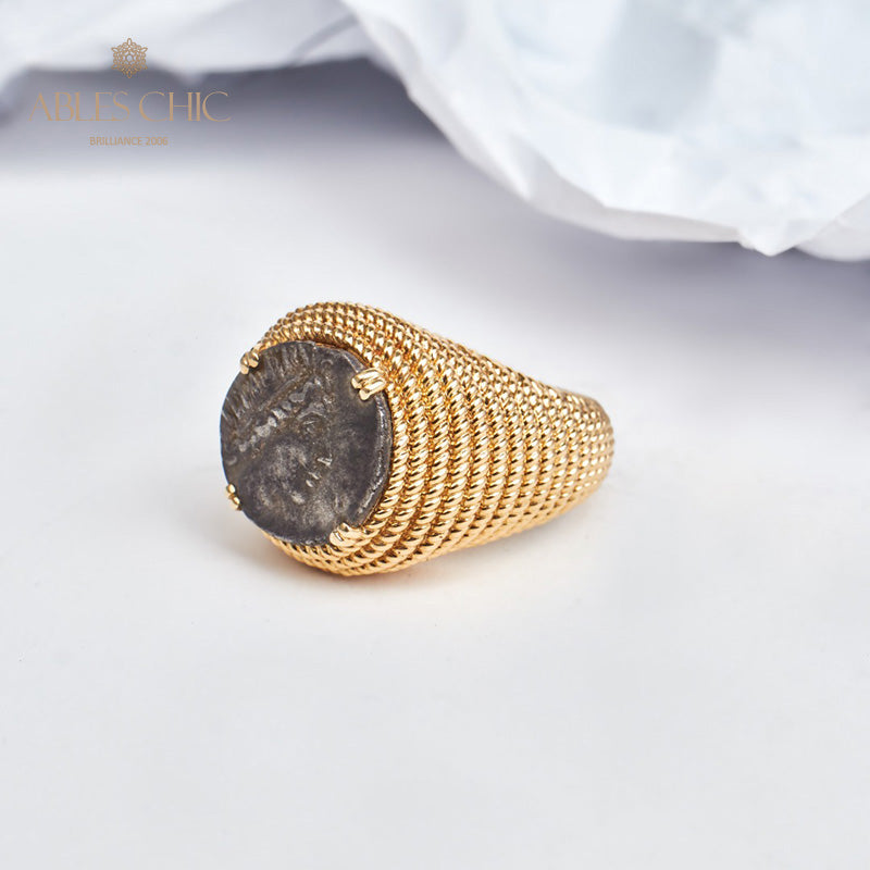 Byzantinischer Ring mit Helios-Münze