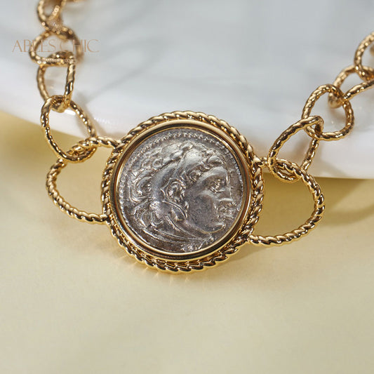 Griechisches Herkules-Medaillon-Armband