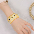 Rubinblüten-Seidenarmband 5605